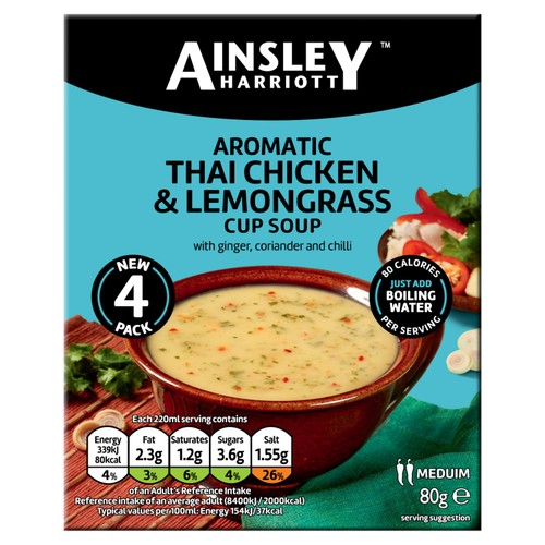 Ainsley Harriott Aromatic Thai Chicken & Lemongrass Cup Soup 80g thumbnail 2