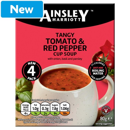 Ainsley Harriott Tangy Tomato & Red Pepper Cup Soup 80g