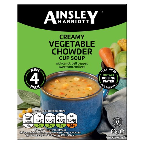 Ainsley Harriott Creamy Vegetable Chowder Cup Soup 80g thumbnail 2