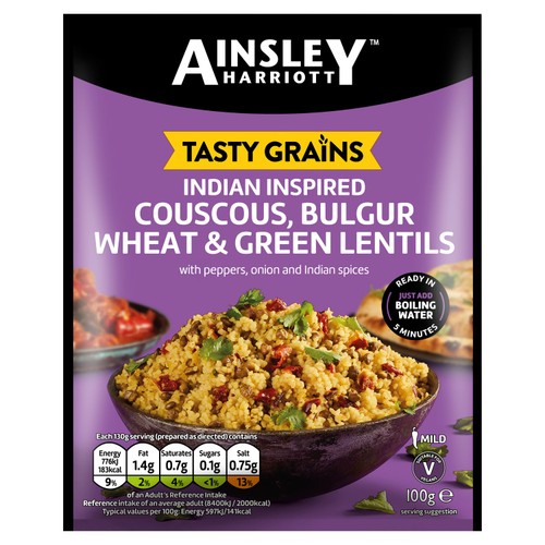 Ainsley Harriott Tasty Grains Indian Couscous Bulgur & Lentils 100g