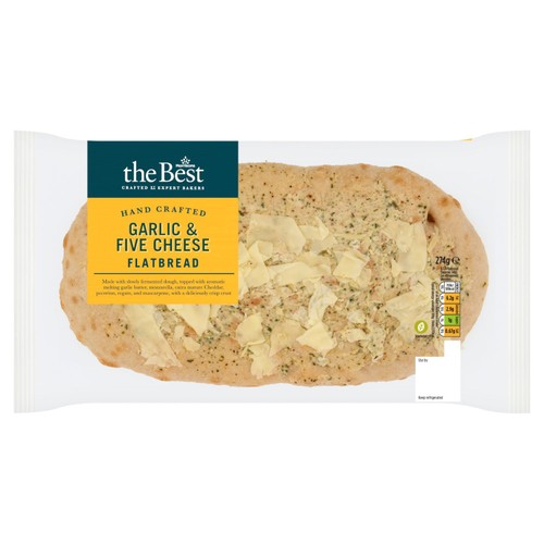 Morrisons The Best 5 Cheese & Garlic Flatbread 274g