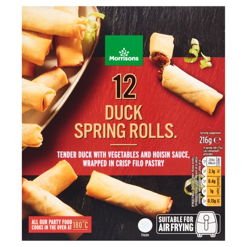 Morrisons 12 Duck Spring Rolls 216g