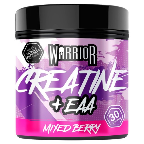 Warrior Creatine + EAA Mixed Berry with Sweetener Food Supplement 270g