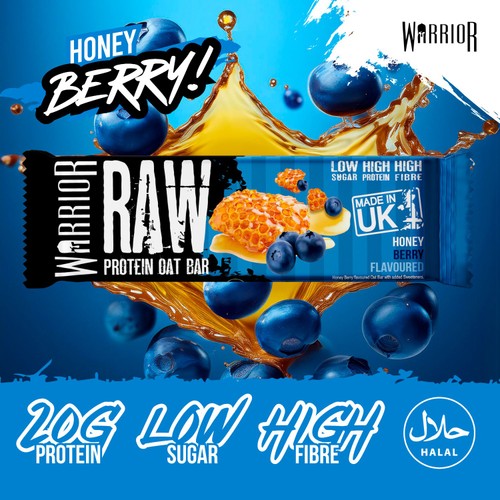 Warrior Raw Protein Flapjack Honey Berry 75g thumbnail 3