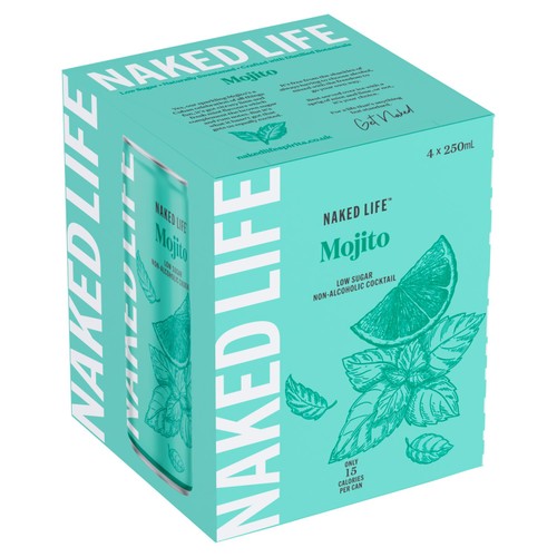Naked Life Non-Alcoholic Cocktail Mojito 4x250ml thumbnail 2