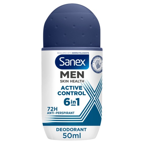 Sanex Men Active Control Roll On Deodorant 72hr 50ml