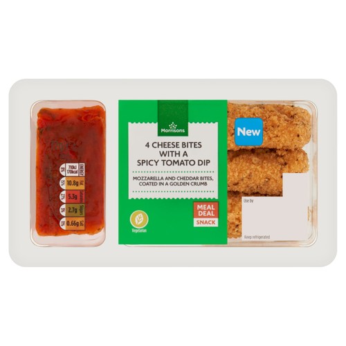Morrisons Cheese Bites And Spicy Tomato Dip 80g