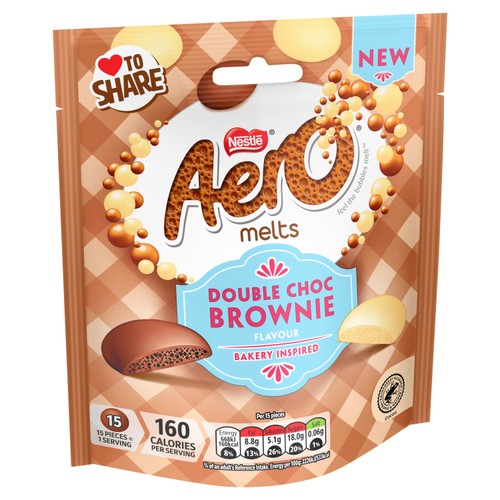 Aero Melts Double Chocolate Brownie Bag 86g thumbnail 2