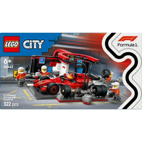 LEGO City F1 Pit Stop and Pit Crew with Ferrari Car 60443