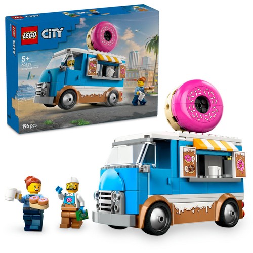 LEGO City Doughnut Truck Set with Toy Food 60452 thumbnail 2