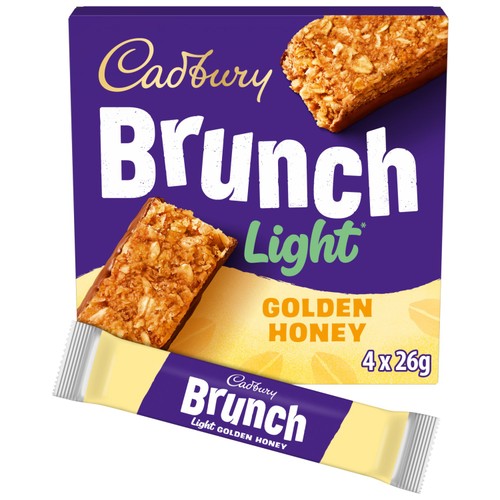 Cadbury Brunch Light Oat & Honey Cereal Bars 4x26g