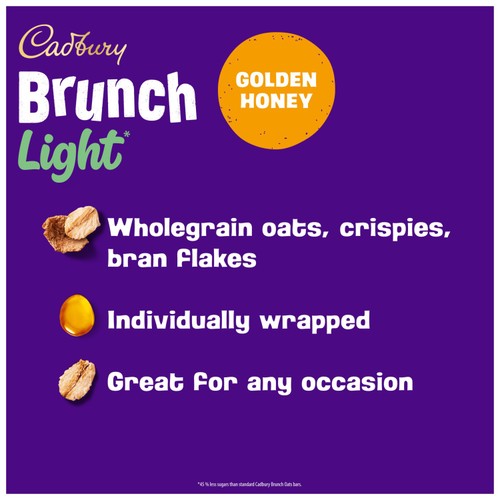 Cadbury Brunch Light Oat & Honey Cereal Bars 4x26g thumbnail 3