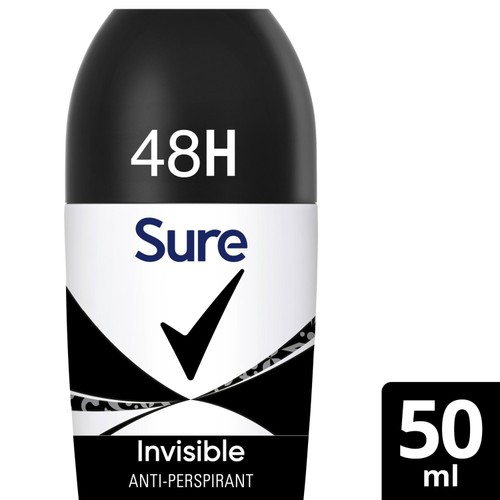 Sure Anti-Perspirant Roll On Invisible Black & White 50ml