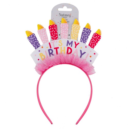 Nutmeg Pink It's My Birthday Headband