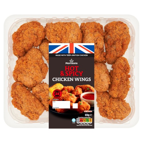 Morrisons British Hot & Spicy Chicken Wings 650g