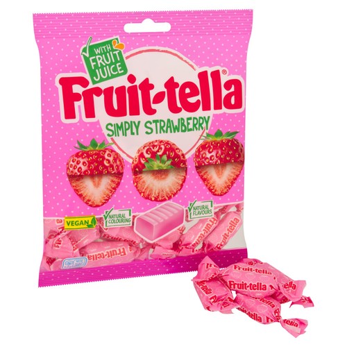 Fruittella Simply Strawberry Chews Sweets Sharing Bag