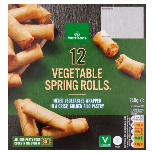 Morrisons 12 Vegetable Spring Rolls 240g