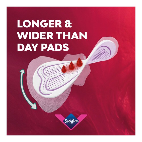 Bodyform Ultimate Ultra Night Sanitary Towels Wings 8 Pack thumbnail 3