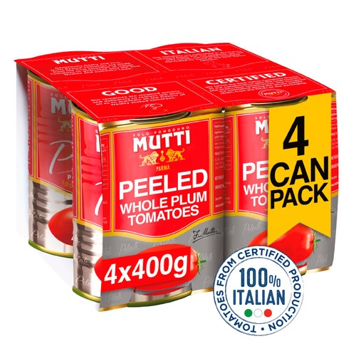 Mutti Peeled Whole Plum Tomatoes 4x400g
