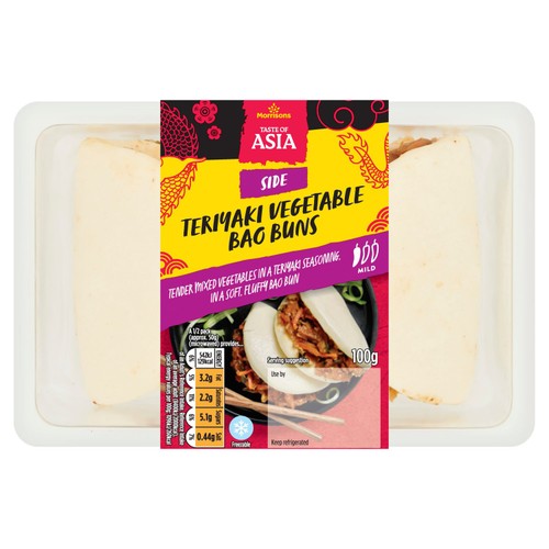 Morrisons Teriyaki Vegetable Bao Buns 100g