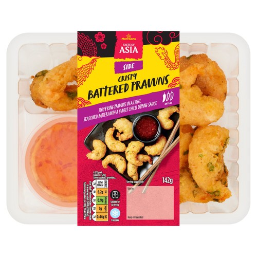 Morrisons Crispy King Prawns With Sweet Chilli Dip 142g