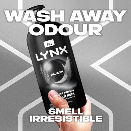 Lynx Pump Shower Gel Black 900ml thumbnail 6