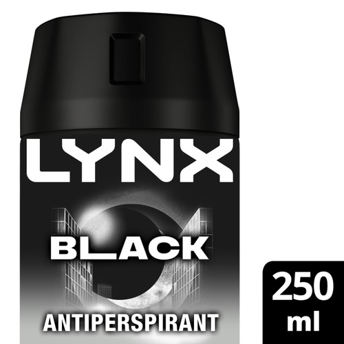Lynx Black Antiperspirant Deodorant Spray For Men 250ml thumbnail 2