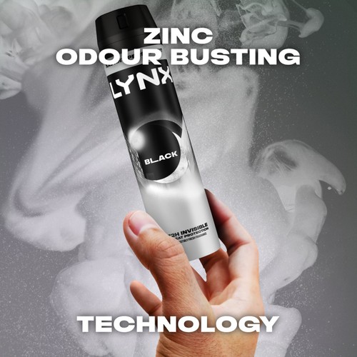 Lynx Black Antiperspirant Deodorant Spray For Men 250ml thumbnail 3