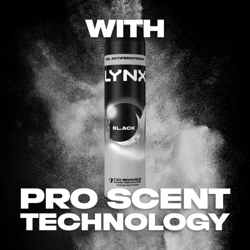 Lynx Black Antiperspirant Deodorant Spray For Men 250ml thumbnail 8