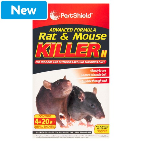 PestShield Rat & Mouse Killer 4x20g