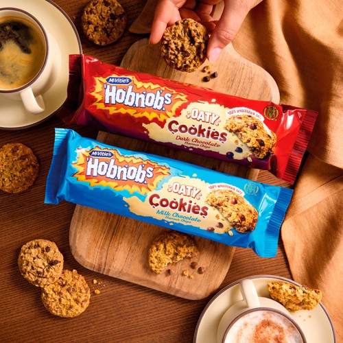 Mcvitie's Hobnobs Biscuits Oaty Cookies Milk Chocolate 155g thumbnail 3