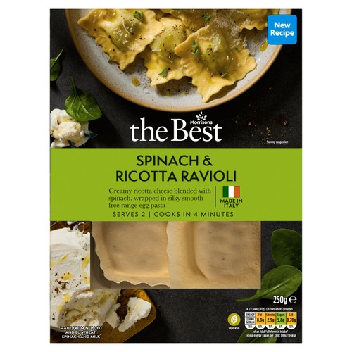 Morrisons The Best Spinach & Ricotta Ravioli 250g thumbnail 2