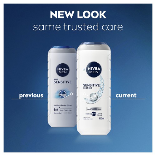 Nivea Men Sensitive Shower Gel 500ml thumbnail 3