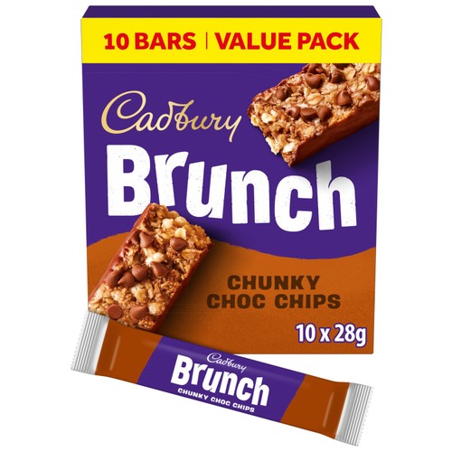Cadbury Brunch Chocolate Chip Cereal Bars 10x28g