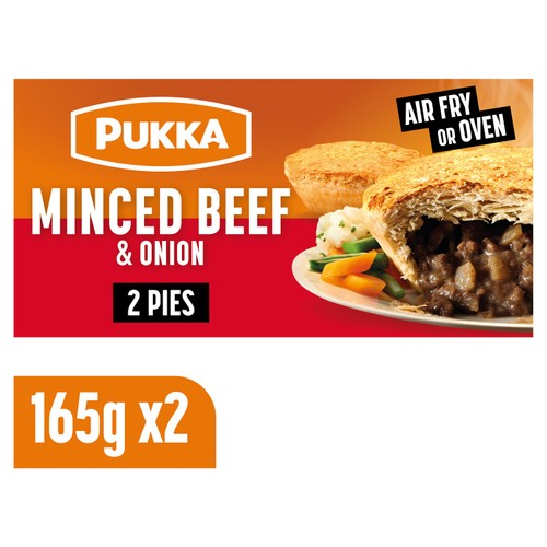 Pukka 2 Minced Beef & Onion Puff Pastry Pies 2 x 165g