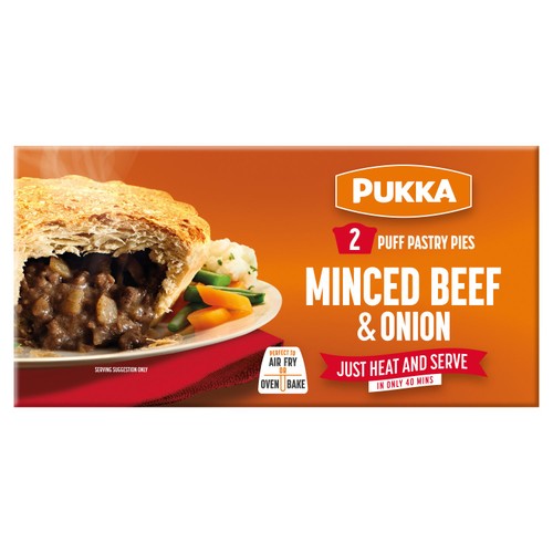 Pukka 2 Minced Beef & Onion Puff Pastry Pies 2 x 165g thumbnail 2
