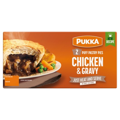 Pukka 2 Puff Pastry Pies Chicken & Gravy 2x172g thumbnail 2