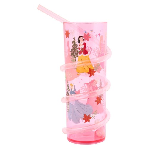 Disney Princess Christmas Twirly Straw Cup