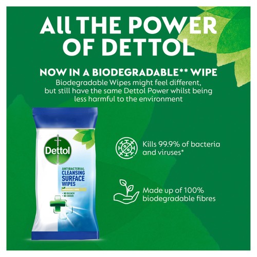Dettol Anti-Bac Surface Wipes Original 126 Pack thumbnail 2