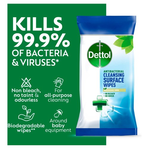 Dettol Anti-Bac Surface Wipes Original 126 Pack thumbnail 3