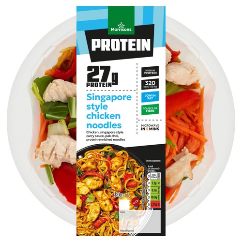 Morrisons Protein Singapore Style Chicken Noodles 380g thumbnail 2