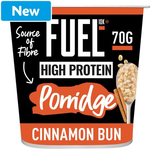 FUEL10K High Protein Cinnamon Bun Porridge Oat Cereal Pot 70g