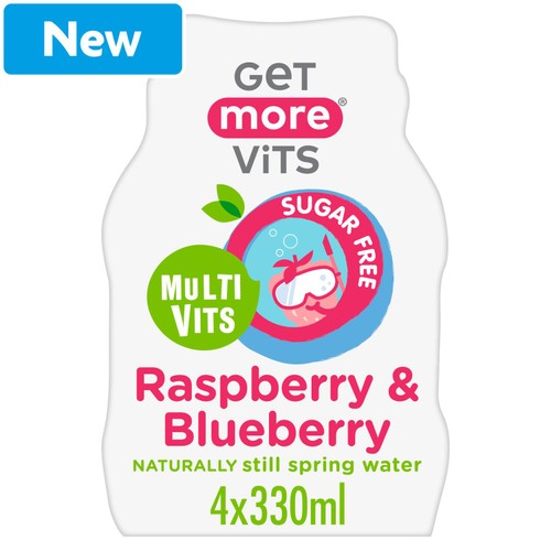 Get More Vits Raspberry & Blueberry Sugar Free Multivits Drink 4x330ml
