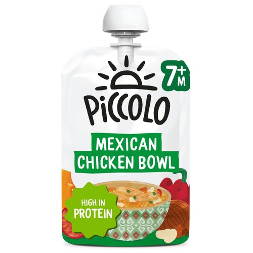 Piccolo Baby Organic Mexican Chicken Bowl Textured 7M+ 130g thumbnail 2