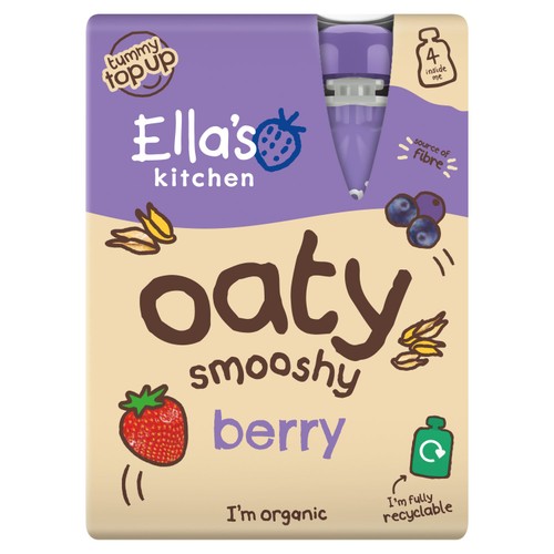 Ella's Kitchen Organic Berry Oaty Smooshy 12+ Months 4x90g thumbnail 3