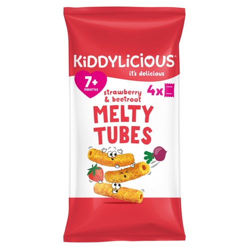 Kiddylicious Strawberry & Beetroot Melty Tubes 7+ Months 4x10g thumbnail 2