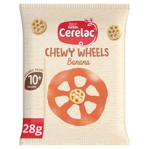Cerelac Banana Chewy Wheels 10+ Months Baby Food Snack 28g thumbnail 2