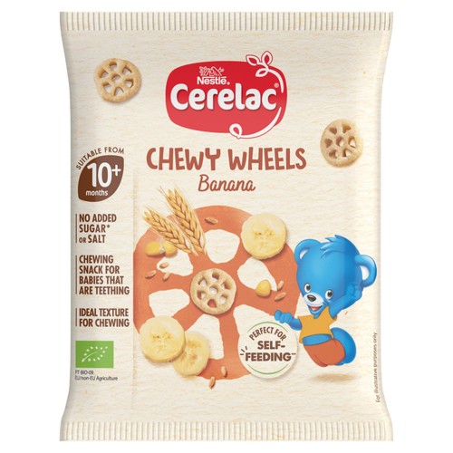 Cerelac Banana Chewy Wheels 10+ Months Baby Food Snack 28g thumbnail 3