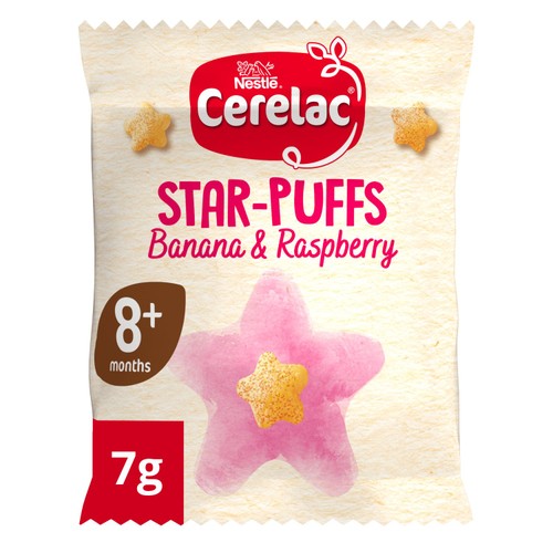 Cerelac Banana & Raspberry Star-Puffs 8+ Months 7g