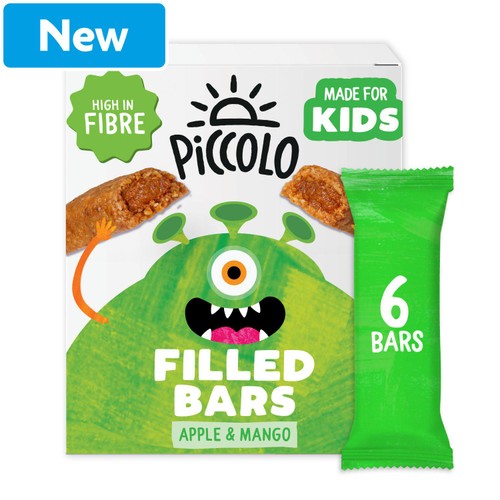 Piccolo Kids Organic Apple And Mango Filled Multigrain Bars 6 Pack
